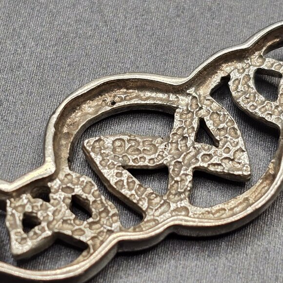 VTG Sterling Silver 925 Celtic Knot Bracelet 7" Hinged Design 10.33g - Picture 6 of 11